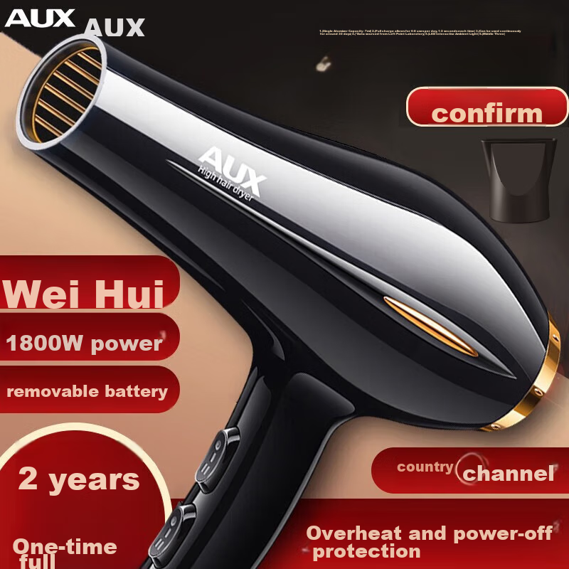 AUX 2000W Professional Hair Dryer with Constant Temperature & 6 Speed Settings