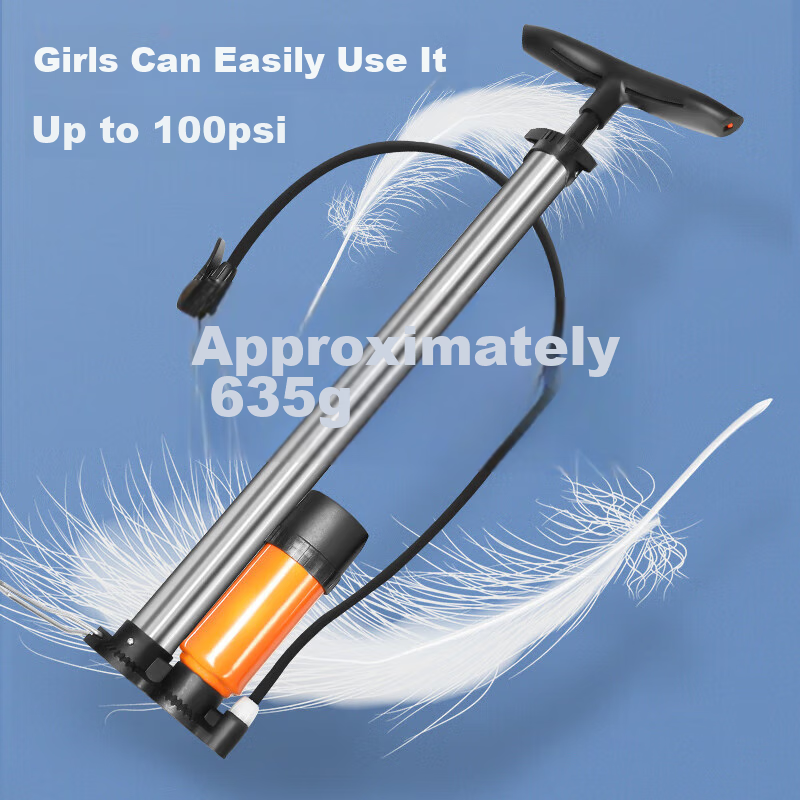 FOREVER Universal High-Pressure Bicycle Pump with Gauge – for Bikes, Scooters, and Balls