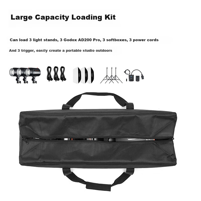 AMBITFUL Portable Photography Light Stand Bag with Storage for Studio Gear
