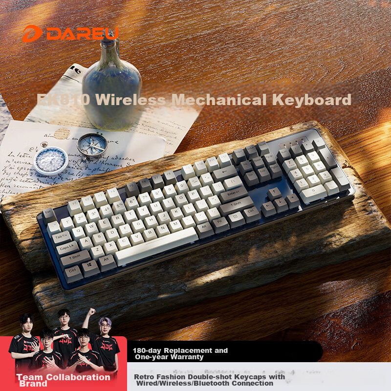 Dareu EK810 Tri-Mode Wireless Mechanical Keyboard with Red Switches