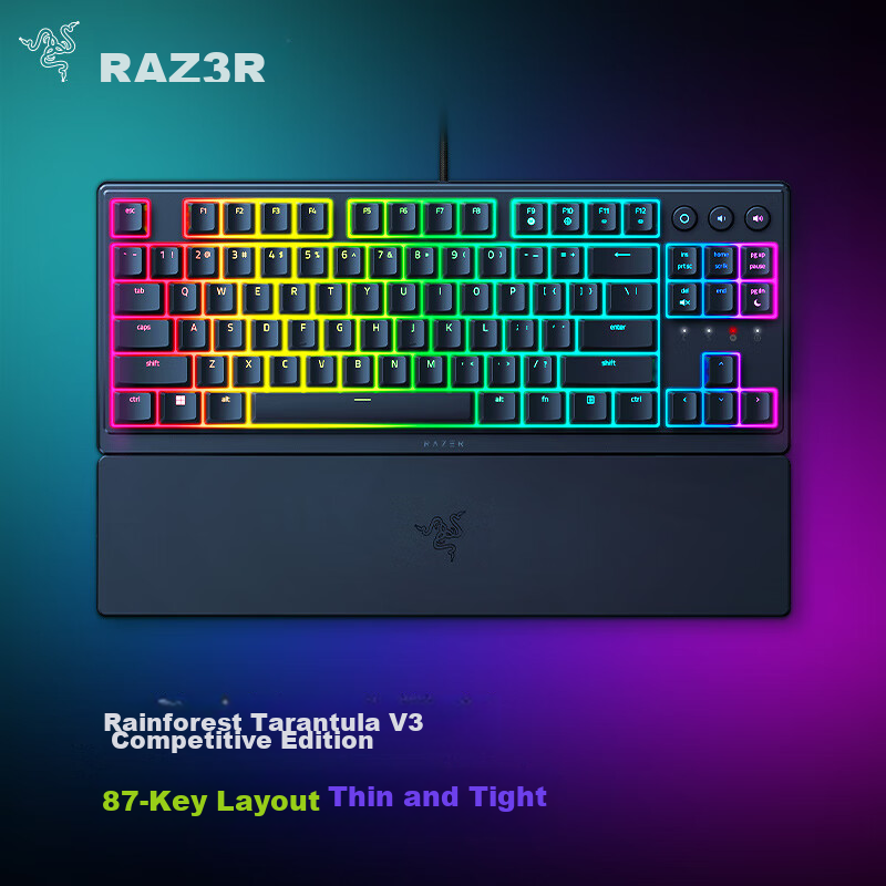 Razer V3 Pro Tournament Edition Gaming Keyboard with RGB Backlit and Wrist Rest