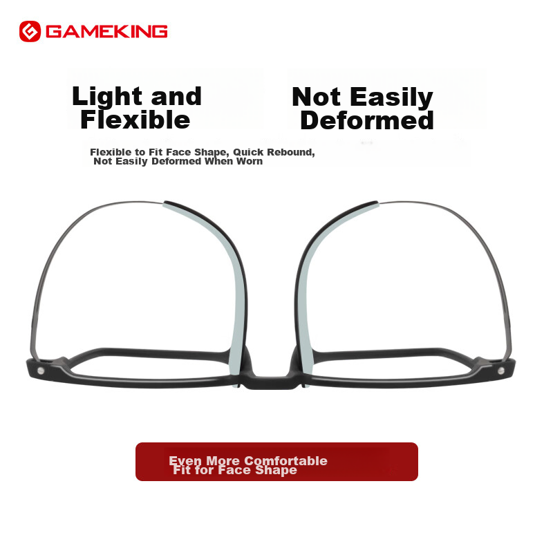 Gameking Anti-Blue Light Glasses - 98% Blocking, Unisex Gray & Black