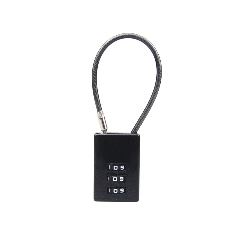 RESET 10cm Gold Combination Padlock with Steel Cable - Durable Password Lock for Luggage & Backpacks