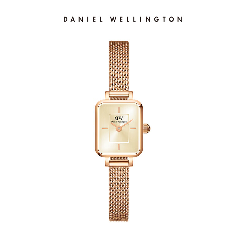 DanielWellington Vintage Small Sugar Cube Women's Watch, Steel Strap, Gold - DW651