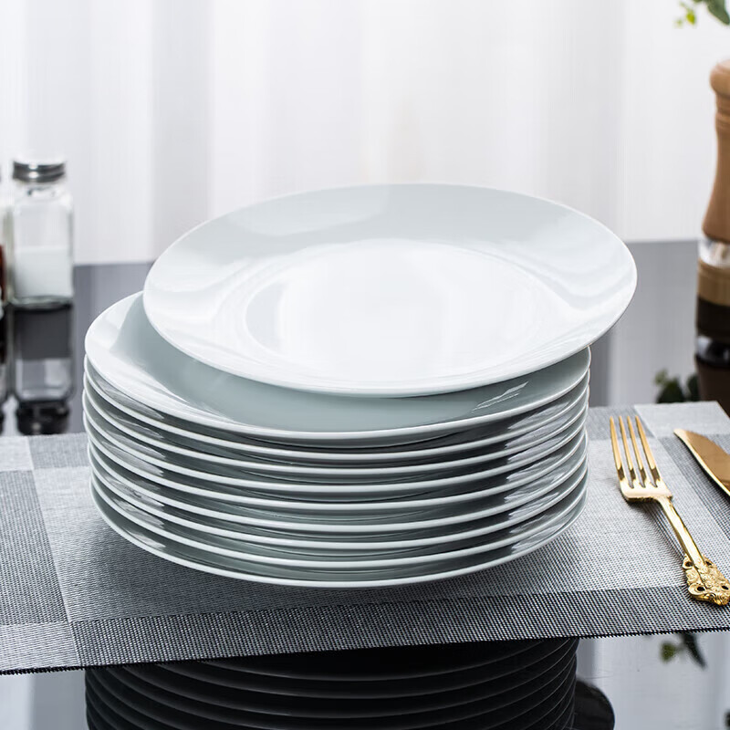 Taoxianghui 7-Inch Bone China Dessert Plates Set of 10