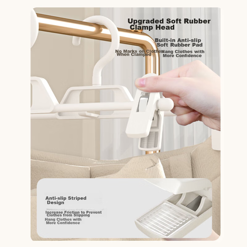 Bao Shi Non-Slip Adjustable Pants Hanger Set of 10