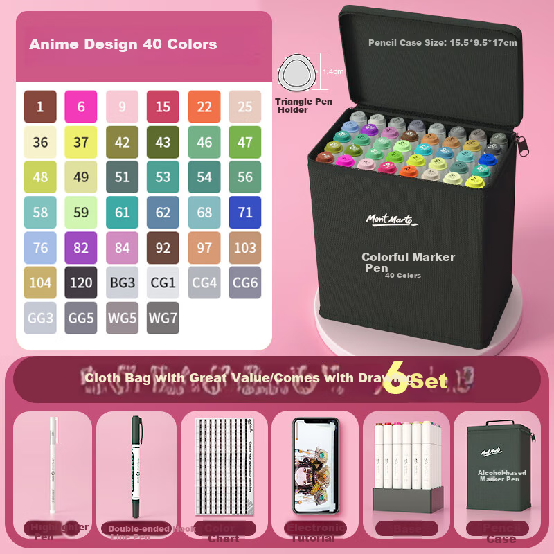Mont Marte Oil-Based Dual-Tip Markers
