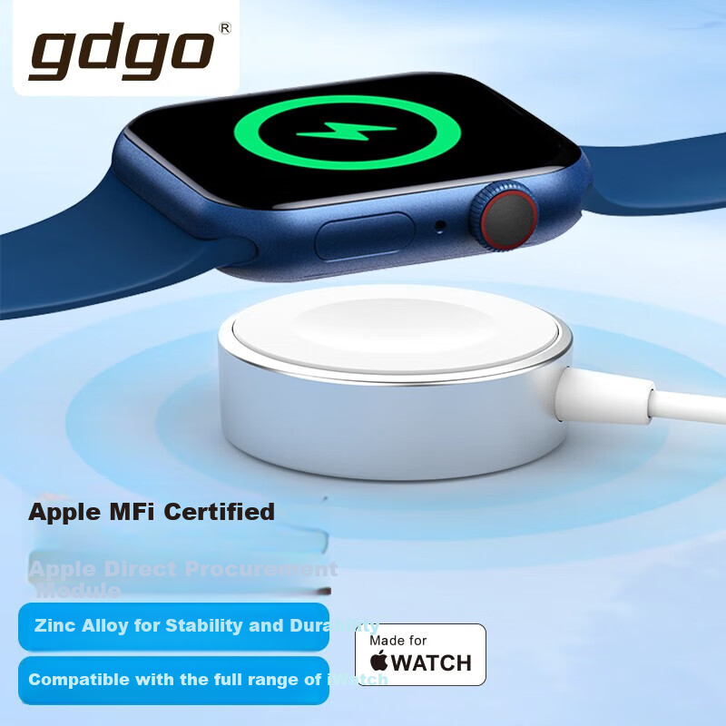 GDGO Apple Watch S11/10/9/8/7/Ultra3 Wireless Charger with Fast Charging C Port