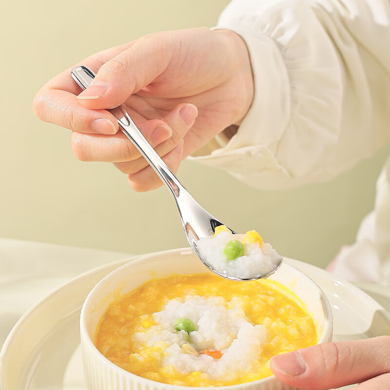Guangyi Panda 316L Soup Spoon - Thickened Flat Bottom