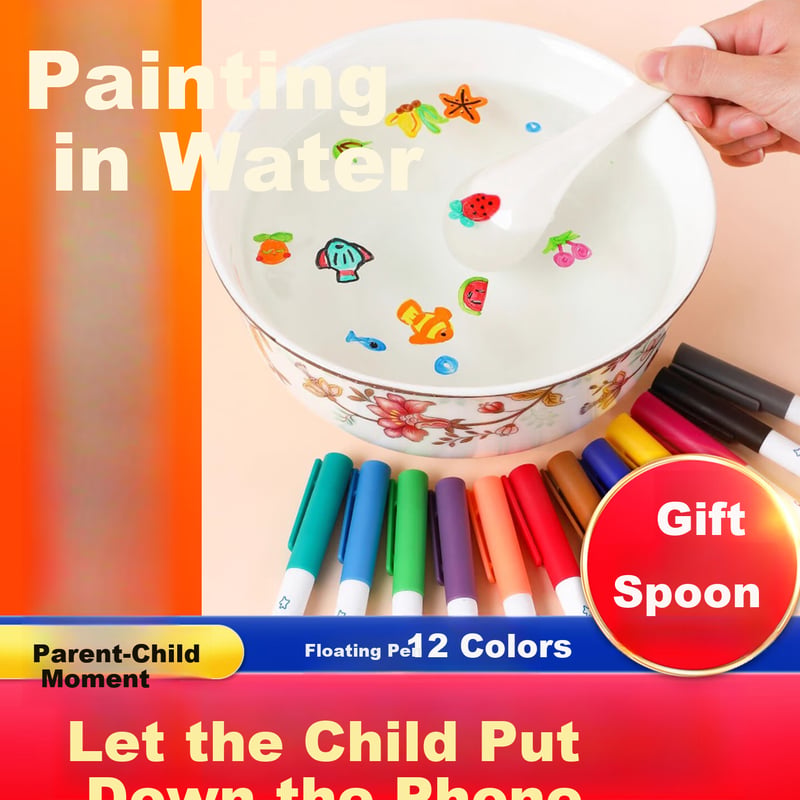JEPPE Kids Creative Coloring Book with 12 Pens