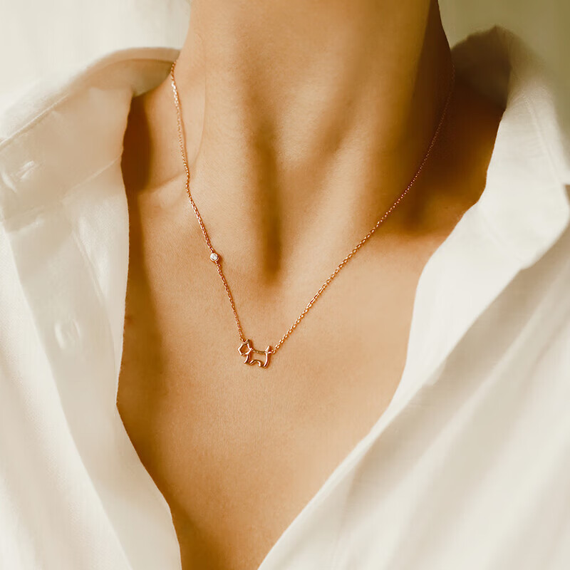 AGATHA Rose Gold Silver Necklace for Women