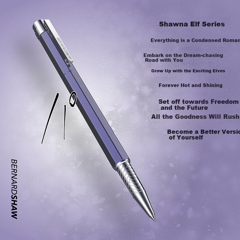 Bernard Shaw Luxury Lavender Purple Ballpoint Pen with Premium Refill Gift Set