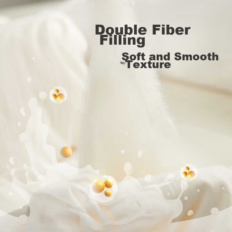 Dohia Soybean Fiber Mattress Pad, 1.5m [200x150cm] - Cloud-Soft Bed Topper with A-Grade Safety
