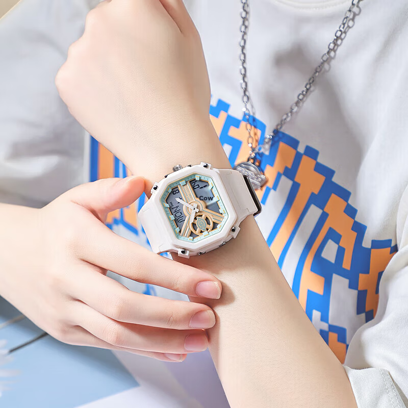 Dickies CL-487 Electronic Watch for Students - Dual Display Luminous Watch with Night Mode & Alarm