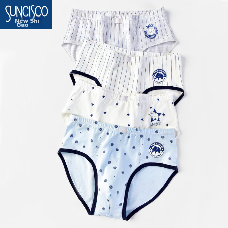 SUNCISCO Youth Underwear for Teen Boys - 4-Pack Cotton Briefs (Size 190)