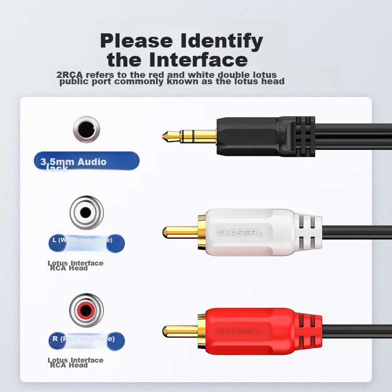 CHOOSEAL 3.5mm to Dual RCA Audio Cable