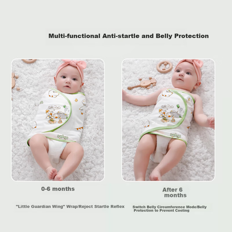 Bledilait Newborn Swaddle - 2-Pack Pure Cotton Anti-Startle Baby Wrap