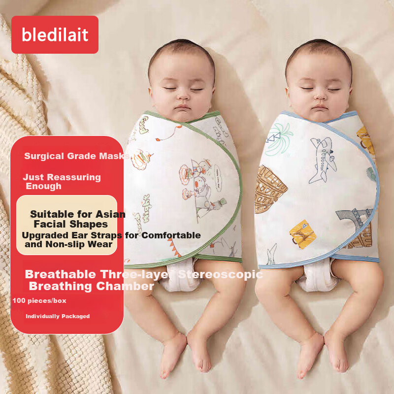 Bledilait Newborn Swaddle - 2-Pack Pure Cotton Anti-Startle Baby Wrap