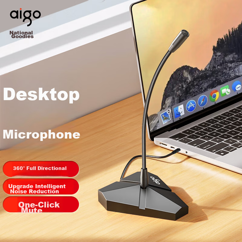 aigo K9 Noise-Canceling USB Microphone for Gaming & Streaming