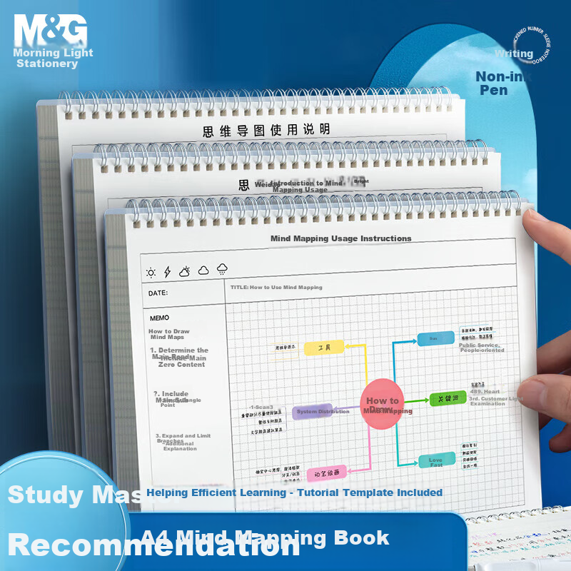 M&G A5 Lined Spiral Notebook