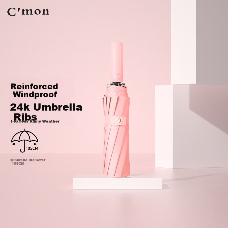 Menghuanfen Large Reinforced Automatic Umbrella