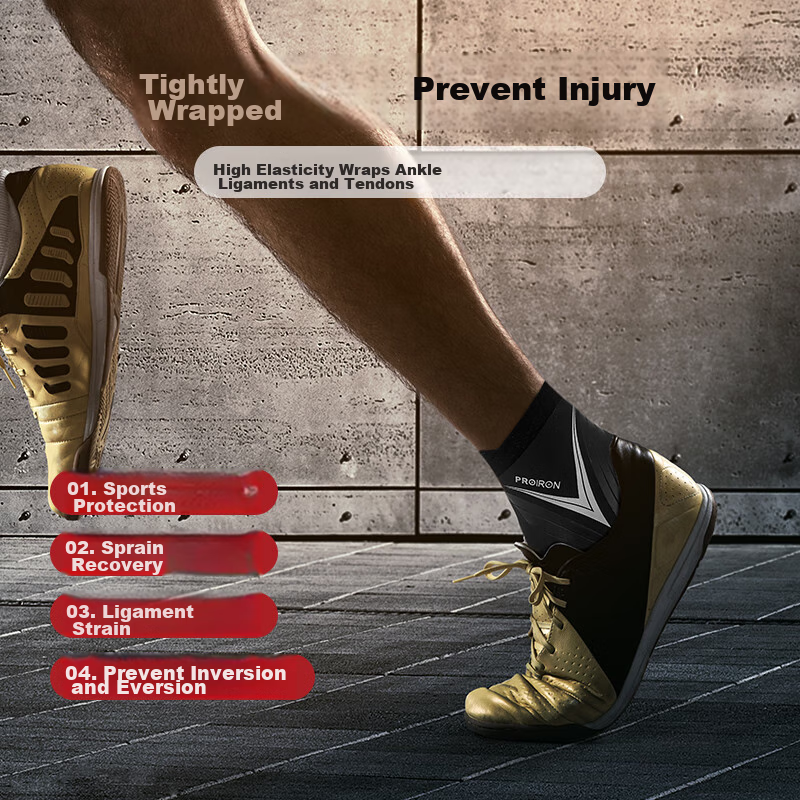 PROIRON Ultra-Thin Open Ankle Support for Basketball & Running (M)