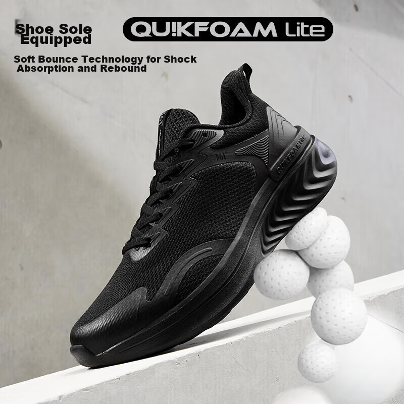 361° Men's Water-Repellent Running Shoes with Shock Absorption and Lightweight Mesh Upper