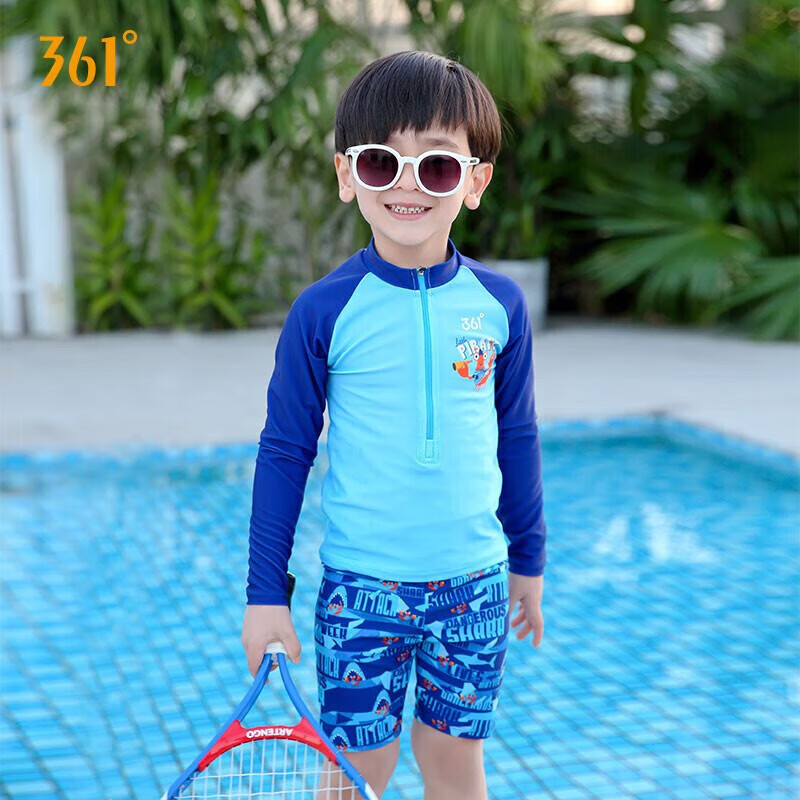 361° Kids' Cartoon Long-Sleeve Swimsuit - Sun Protection & Comfort