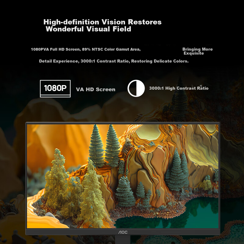 AOC 21.5-Inch Monitor with HDMI/VGA, Eye Care, and 100Hz Refresh Rate (Model 22E11HM)