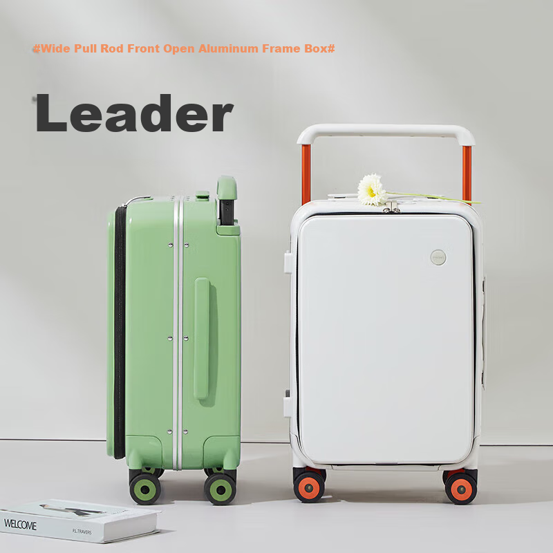 Mixi Front-Opening Aluminum Frame Suitcase 20-Inch Business Carry-On with TSA Lock