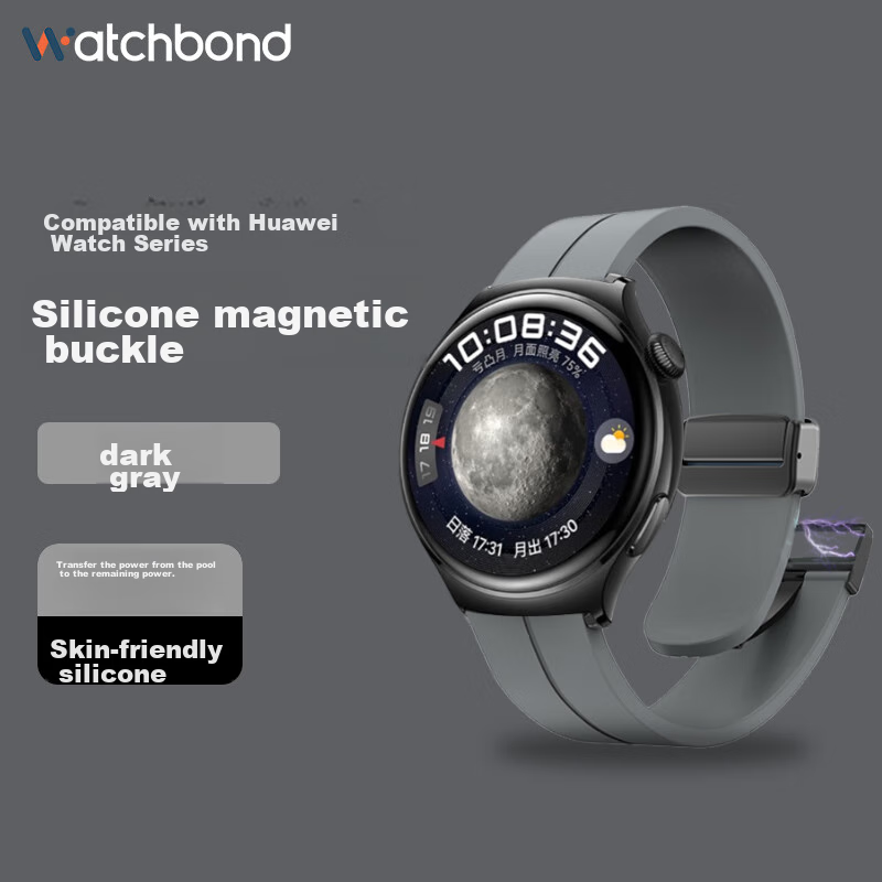 Watchbond Magnetic Folding Strap for Huawei GT6 GT5 GT4 GT3 Buds