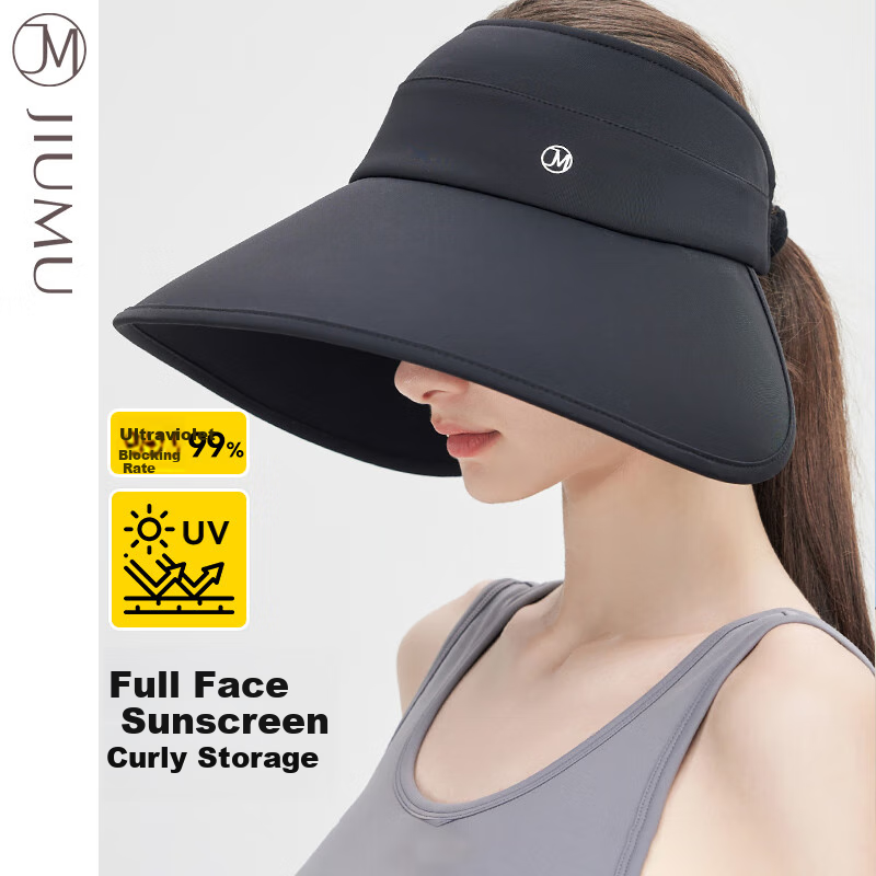 JIUMU Women's UV Protection Sun Hat with UPF50+ & Foldable Design for Summer Outdoor Use