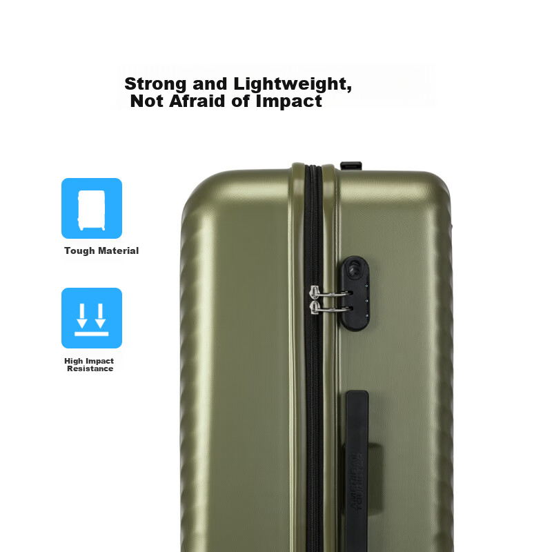 AmericanTourister 28-Inch Durable Anti-Collision Carbon Black Spinner Suitcase with TV7 Lock