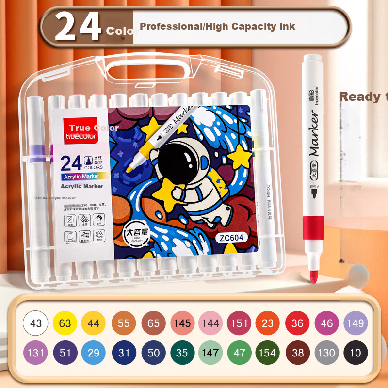 TRUECOLOR 24-Color Large Capacity Acrylic Marker