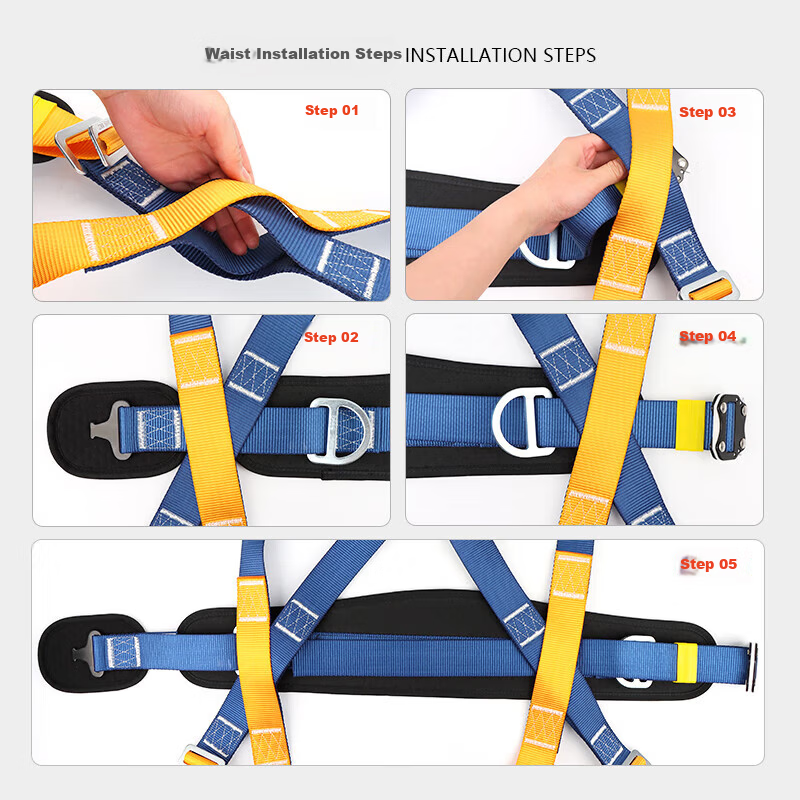 Locroyon 5-Point Safety Harness for High-Altitude Work
