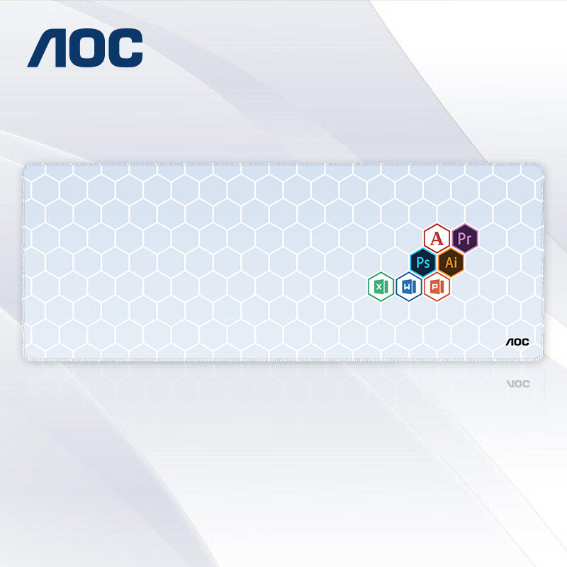 AOC Gaming Mouse Pad - Extra Large 800x300mm Thick Cloth with Anti-Slip Base for Office & Gaming