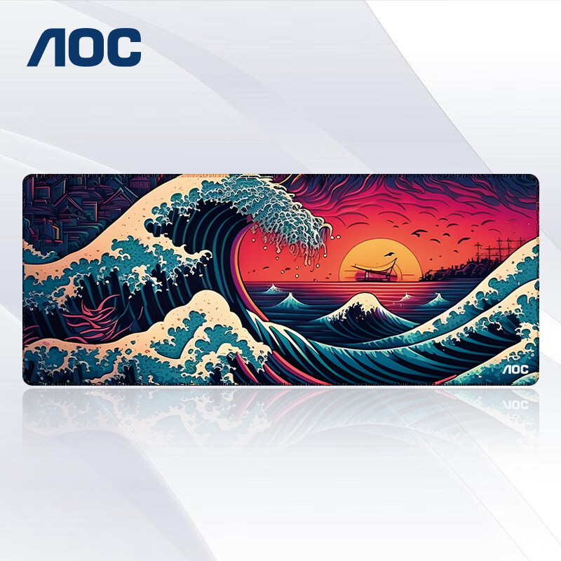 AOC Gaming Long Mouse Pad - 1000x400mm Thick with Locked Edges