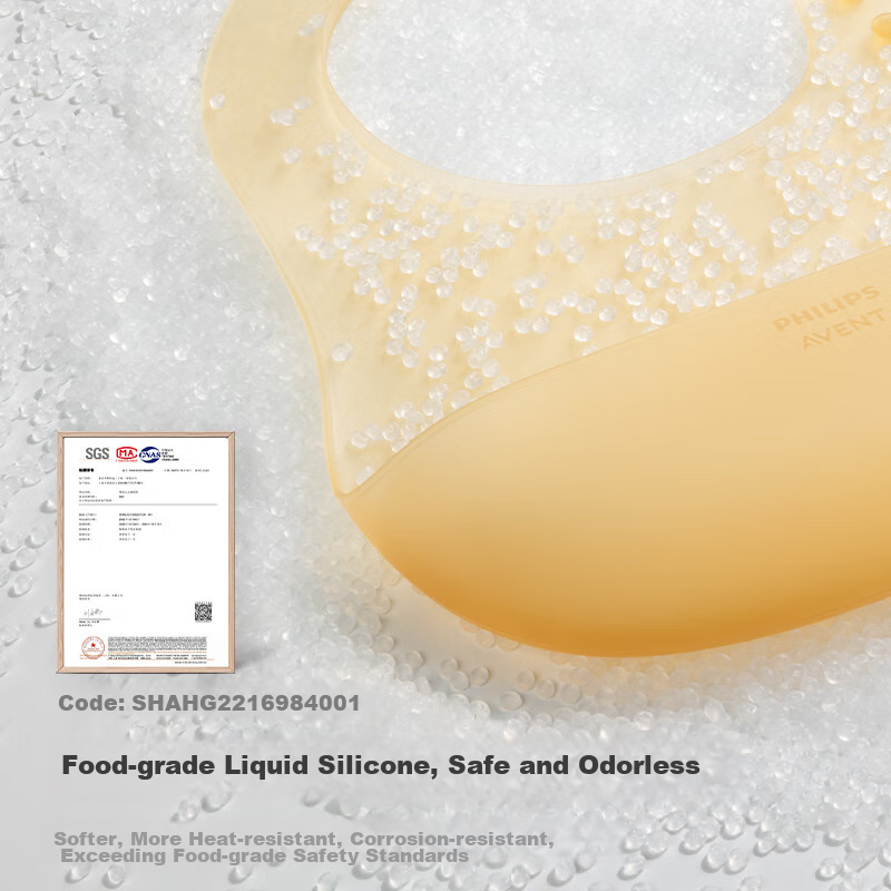 Philips AVENT Baby Eating Bib with 3D Pocket for Toddlers - Waterproof Silicone Bib for 6+ Months