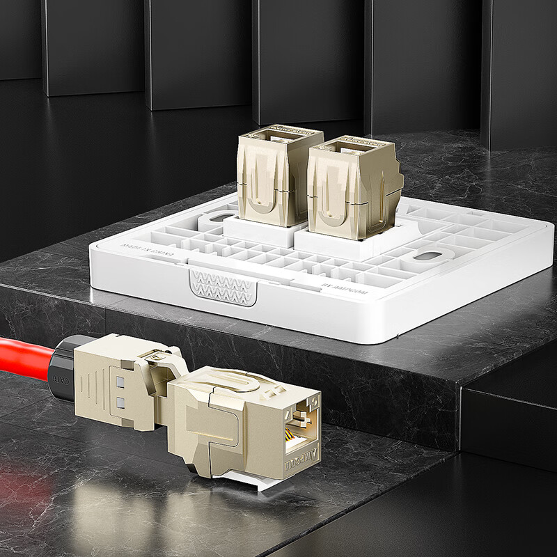AMPCOM CAT6 Female to Female Coupler - Fifth Gen Gold