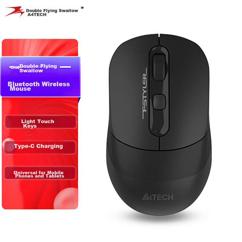A4TECH FB10CS Silent Wireless Bluetooth Mouse – Rechargeable for Laptops, Tablets, and Smartphones
