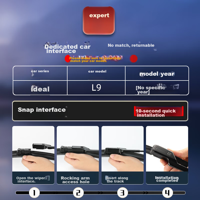 AOLIN Lixiang L9 Boneless Windshield Wiper Blades
