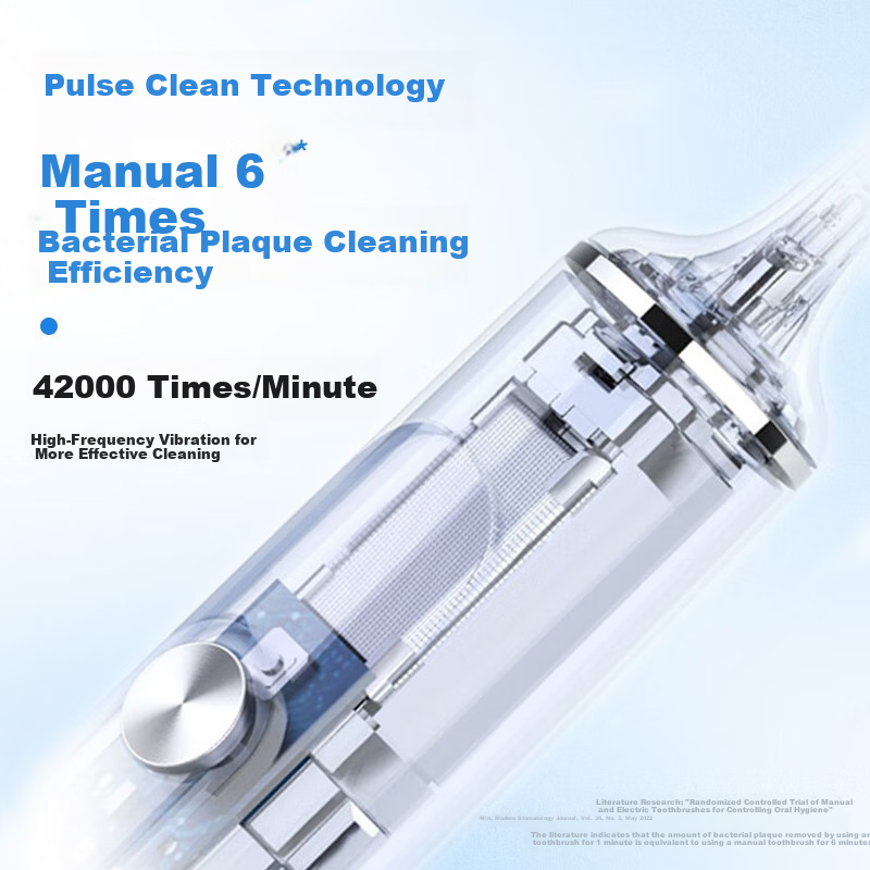 Baier G201 Premium Electric Toothbrush with Smart Vibration & 21 Modes - Misty Gray Gift Set