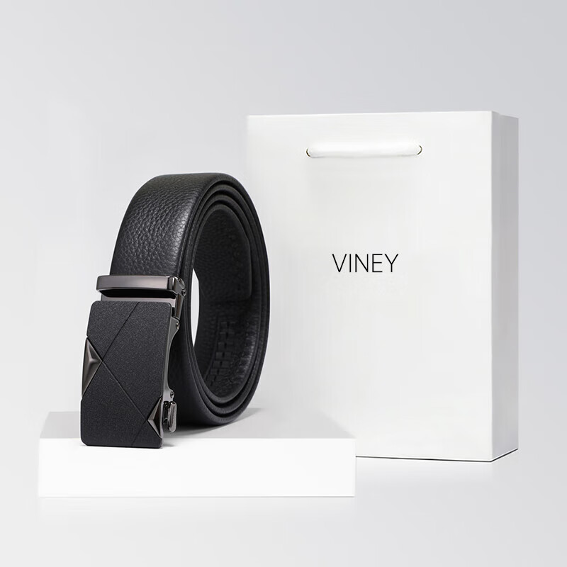 Viney Men's Belt - Top-Grain Leather, Automatic Buckle