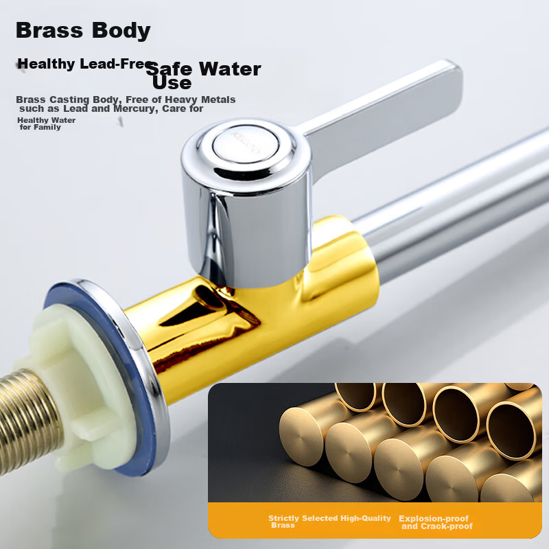 KEGOO Single Cold Water Faucet with Brass Body & 360° Rotation K2012