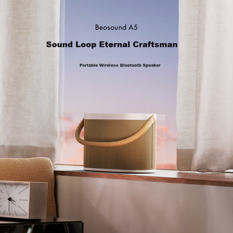 B&O Beosound A5 Nordic Woven Portable Bluetooth Speaker – Sustainable Design, IP65, Multi-Room Audio