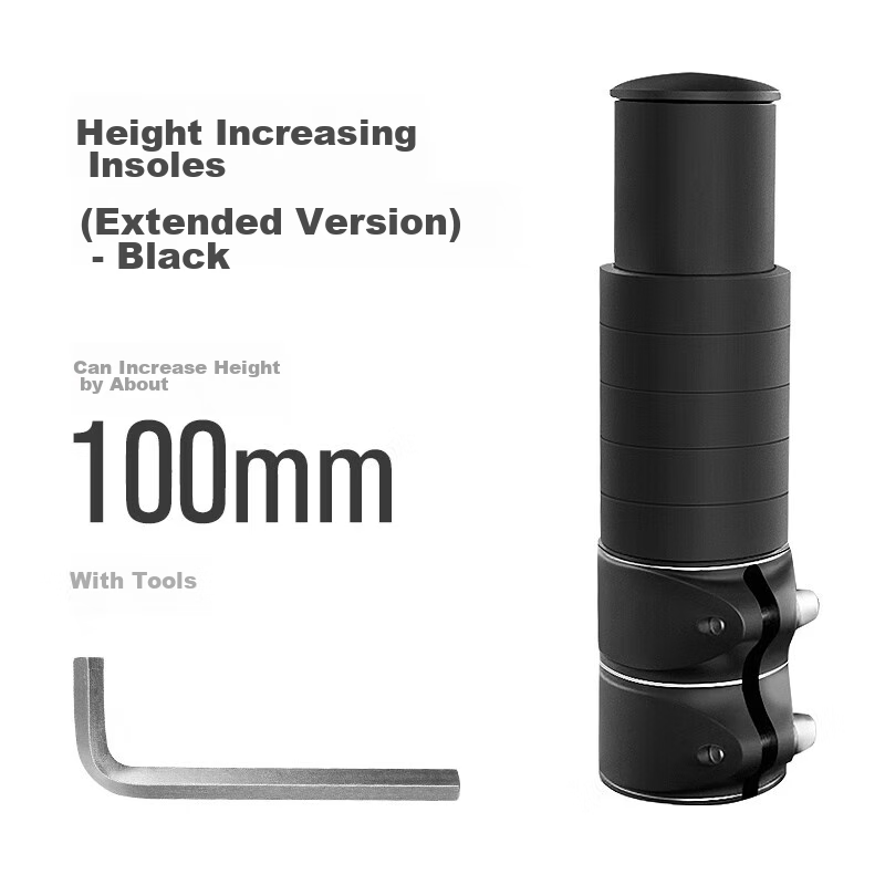 FOREVER Aluminum Alloy Handlebar Riser - Universal Biking Handlebar Lifter for Road & Mountain Bikes (Black, Upgraded)