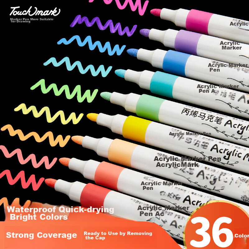 Touch Mark Acrylic Markers 36 Colors