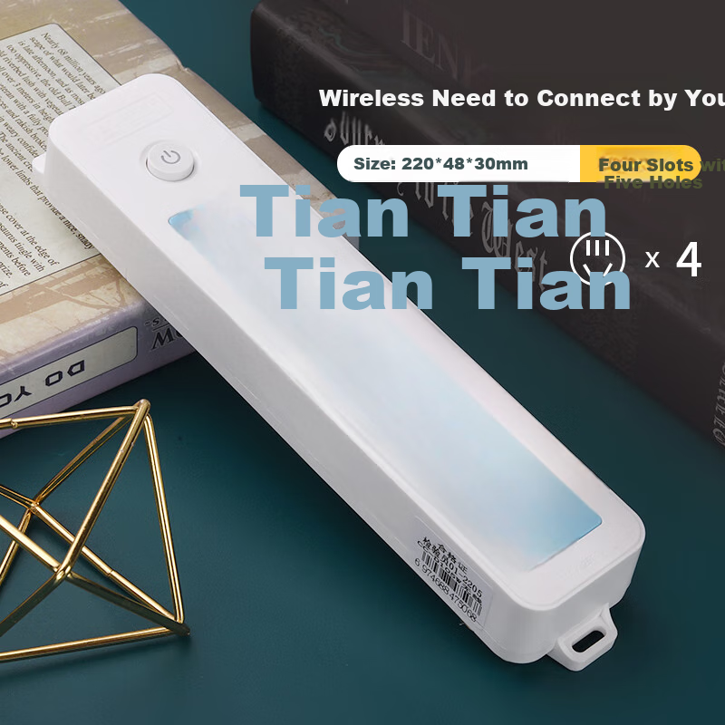 Cici New National Standard 4-Outlet Wireless Power Strip D105