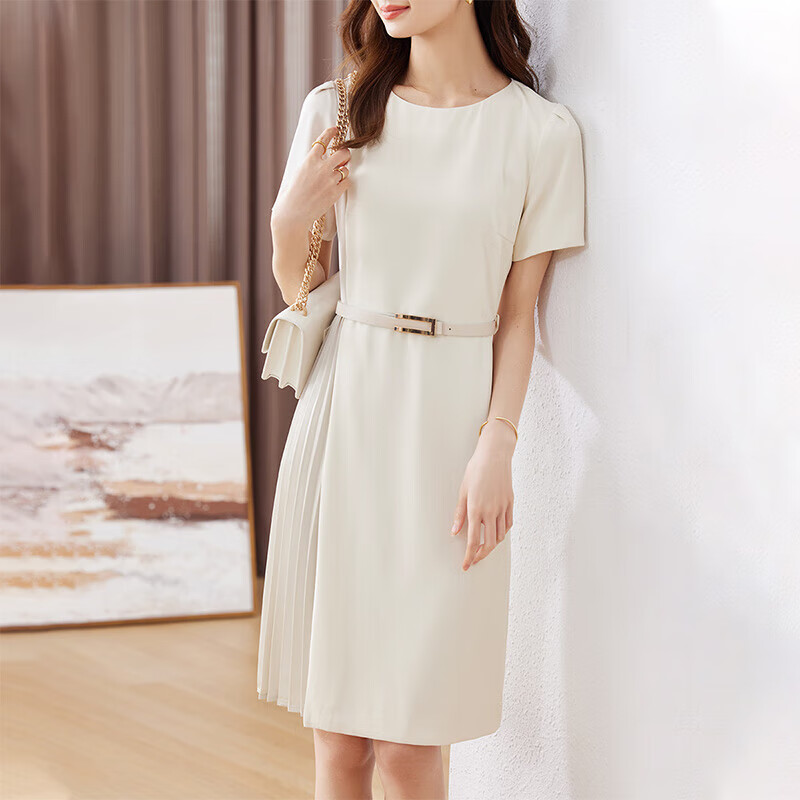 Sentubila Patchwork Midi Dress