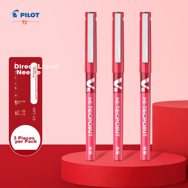 PILOT Retractable Red Gel Pen Set of 3